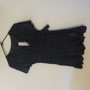 Relipop, size Medium, black with white polka dots